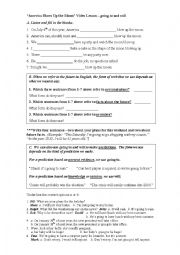 English Worksheet: WILL AND GOING TO