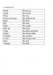 English Worksheet: cleaning