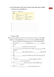 English Worksheet: past tenses