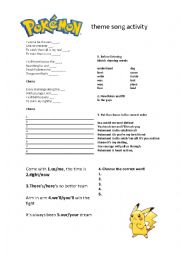 Pokemon theme song activity