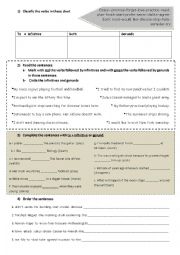 English Worksheet: Infinitives vs. gerunds 