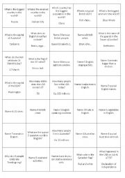 English Worksheet: Quiz cards