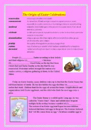English Worksheet: A traditional American Celebration, EASTER