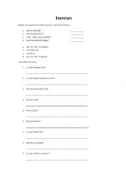 English Worksheet: Verb TO BE