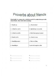 Provebs about friends
