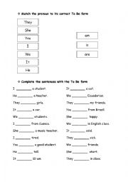 English Worksheet: Verb To Be 