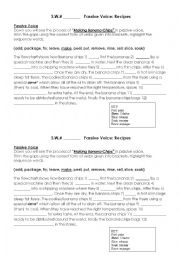 English Worksheet: Passive voice - recipe