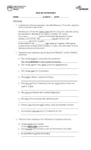 English Worksheet: PAST SIMPLE 