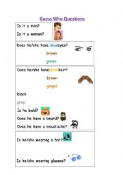 English Worksheet: Who i s who?