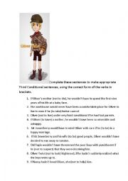 English Worksheet: onditionals. Oliver Twist