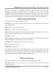 English Worksheet: The little red riding hood