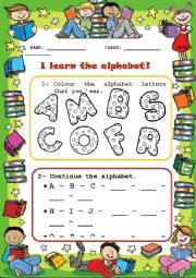 English Worksheet: ALPHABET