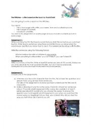 English Worksheet: Film Report - The Witches  -Roald Dahl