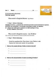 English Worksheet: TED Talk English Mania