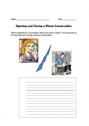English Worksheet: Opening and Closing a Telephone Conversation
