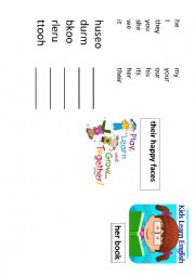 English Worksheet: Pronouns classwork