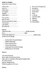 English Worksheet: Scorpions-Wind of Change