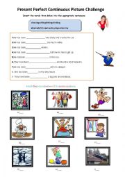Present Perfect Continuous Picture Challenge