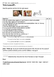 English Worksheet: the generation gap