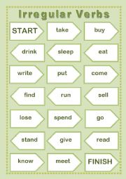 Irregular Verbs Board Game