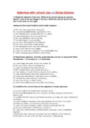 English Worksheet: Adjectives ED x ING