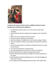English Worksheet: Conditionals. Romeo and Juliet