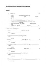 English Worksheet: Exercises simple past and simple past vs. past progressive