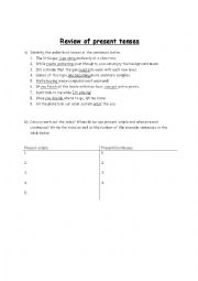 Review of present tenses