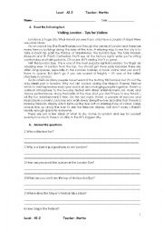 English Worksheet: Christmas Test A2.2