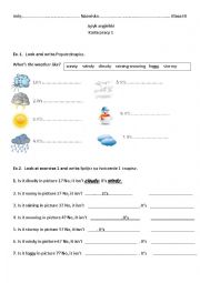 English Worksheet: Whats the weather like? worksheet