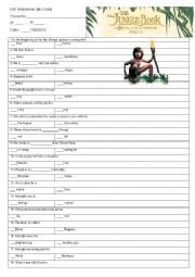 English Worksheet: Mowgli activities