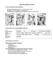 English Worksheet: THE RED HEADED LEAGUE - MC MILLAN - FINAL REVISION