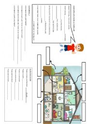 English Worksheet: My house