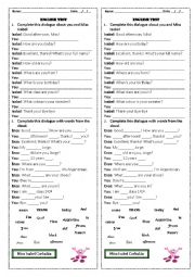 English Worksheet: dialogues