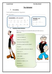 English Worksheet: the english alphabet