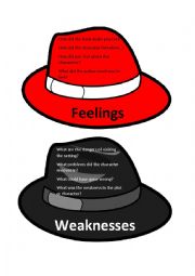 English Worksheet: 6 Hats Reading questions
