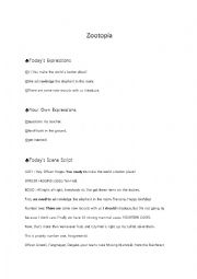 English Worksheet: zootopia - parking duty