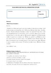 English Worksheet: Revision Exercises Tenses 