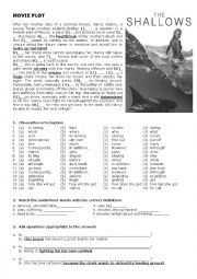 English Worksheet: The Shallows 