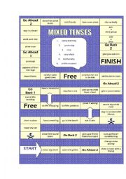 Mixed grammar tenses game