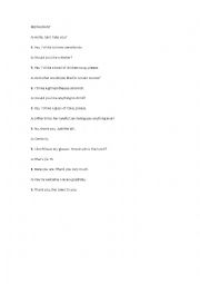 English Worksheet: Dialogues in English