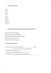 English Worksheet: Food vocabulary