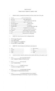 English Worksheet: Present simple  Adjectives  Question words
