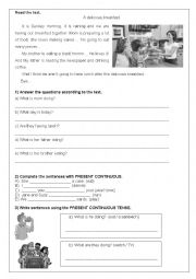 English Worksheet: English test 7th grade