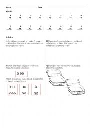 addition (one digit) exercises and word problems 