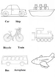 English Worksheet: Vehicles