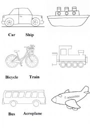 English Worksheet: Vehicles