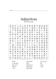 Adjectives: describing people (alphabet soup and composition)