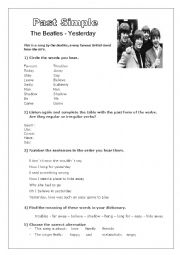 English Worksheet: The Beatles 