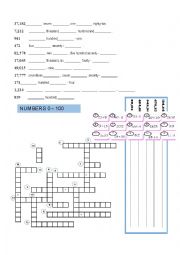 English Worksheet: Number